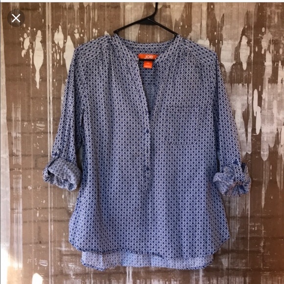 Casual Patterned Blouse - Picture 1 of 7